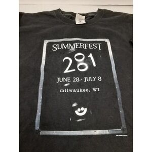Vintage Y2k Summerfest Milwaukee Shirt Large Gray Music Festival 2001